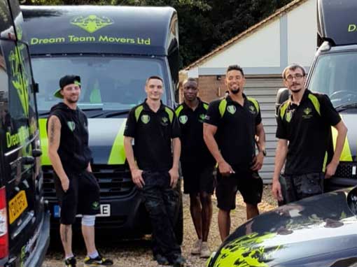 Dream Team - The Team by the removal vans